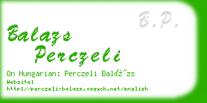 balazs perczeli business card